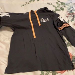 VS Pink hooded tshirt size XS